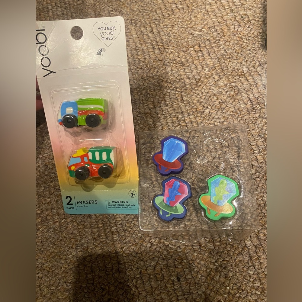 Multicolor Erasers Set